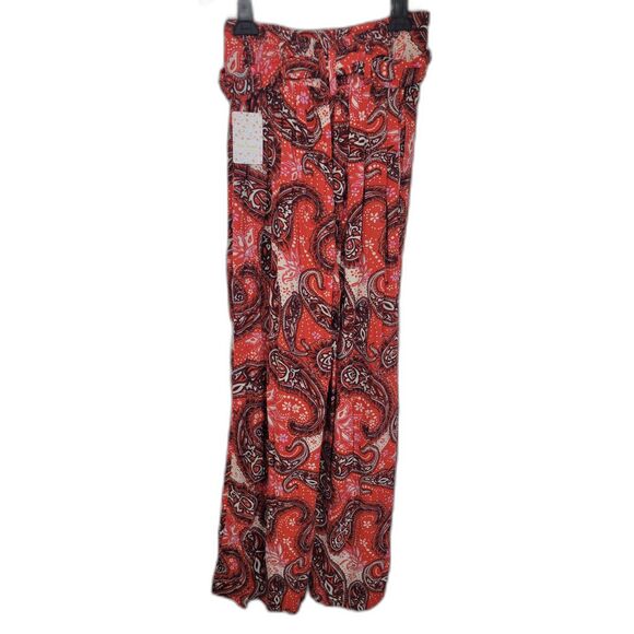 FREE PEOPLE Double Trouble Printed Wide Leg Pant - Picture 2 of 4